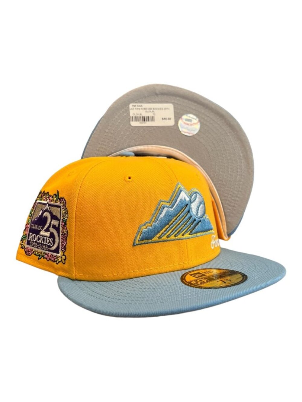 New Era Colorado Rockies Jae Tips Forever Pack 59FIFTY Fitted Hat Size 7 5/8